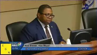 Vice Mayor Rod Brewer recites Elk Grove's land acknowledgement statement