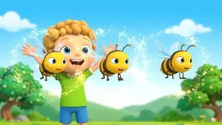 Five Busy Bees Racing Home 🐝 | Nursery Rhymes for Kids & Baby Songs