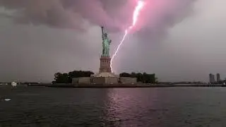 Statue of Liberty - Lightning Strike | New York | The Best Video
