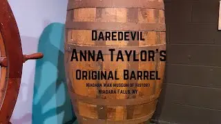 Daredevil Anna Taylor's Original Wooden Barrel at Niagara Wax Museum of History in Niagara Falls, NY