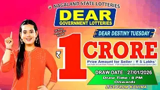 DEAR LOTTERY LIVE 8PM TODAY 27.01.2026 | NAGALAND LOTTERY SAMBAD LIVE DRAW
