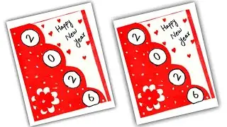 Happy New Year Card Making 🎇|Easy & Beautiful Handmade Card|Simple Paper Card for 2026🎉