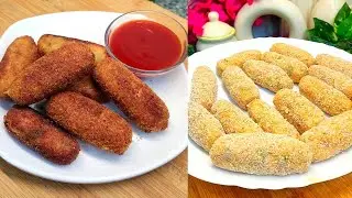 Crispy Chicken Potato Croquettes | How to make Chicken Croquettes❤Perfect Iftar Snack for Ramadan |