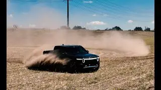 Rivian R1T Drifting in Soft Sand