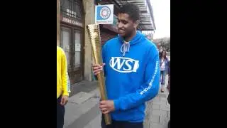 Dan Walker... with the Olympic Torch