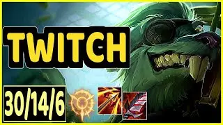 TWITCH VS EZREAL - 30/14/6 KDA ADC GAMEPLAY EMERALD IV