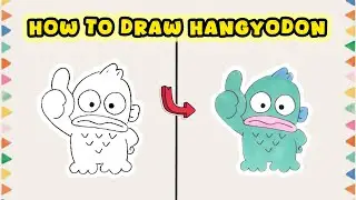 Как нарисовать Хангиодона из Sanrio &ndash; Урок рисования милого персонажа в стиле каваи