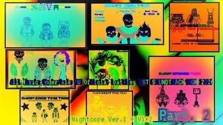 All Nightcore Ver.1 (1)(2)(3)(4) Music Undertale AU Official battles (OST SOUNDTRACK) Part. 2 BGM