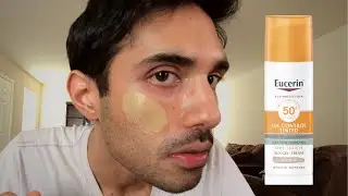 Пробный солнцезащитный крем с тонирующим эффектом: Eucerin Sun Oil Control в средней тени