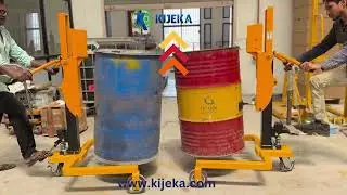 Efficient Drum Handling: Kijeka Hydraulic Drum Lifter in Action! KE-DT350A