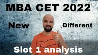 MBA CET Slot 1 Detailed Analysis | New type questions