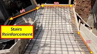 Stairs Reinforcement Details Practical Video on Site