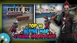 TOP 10 ALPINE MAP CS RANK HIDDEN PLACES 🔥 | BEST CLASH SQUAD TRICKS IN FREE FIRE | RANK PUSH TIPS |