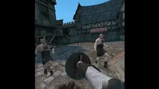 FIGHTING LIKE A BRUTAL SHIELD HERO|Blades and Sorcery|#funnymoments #vr #fight