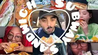 ASMR loaded subway sandwich 🥪#foryoou#mukbang #mukbanginternational 