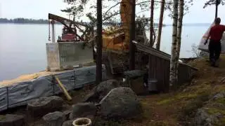 Saunam&ouml;kin rakennus saareen 2015