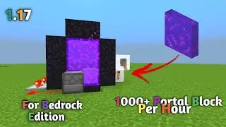 New Portal Block Farm For Minecraft 1.17 Tutorial In Bedrock (Java/Bedrock/Mcpe)