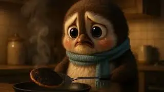 Dancing Penguin Catches Kitchen Fire &ndash; Funny Ending! 🐧🔥 #penguin #funny #animalcookies