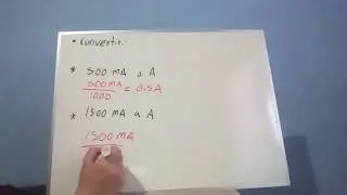 Conversiones de amperios a miliamperios, y de miliamperios a amperios.