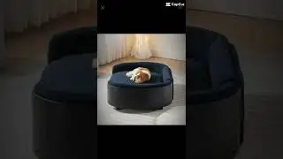 Cozy pet bed with wood legs & cashmere cushion #pets