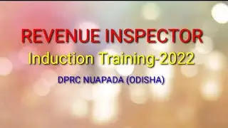 REVENUE INSPECTOR TRAINING 2022 || osssc RI recruitment 2021