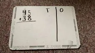 Adding two digit equations using a place value drawing