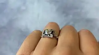 Old European Cut Diamond, And Sapphire Platinum Ring - Denmark Ring - Hand Video