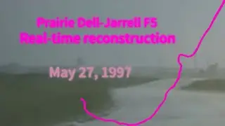 Prairie Dell/Jarrell, TX F5 tornado, Tuesday, May 27, 1997: Real-time reconstruction (3:20-3:55)