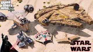 GTA 5 - Stealing Star Wars Spaceships with Trevor! (Star Wars #43)