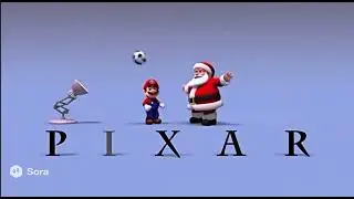 Disney Pixar intro but it&rsquo;s Super Mario and Santa interrupting. (Sora 2)