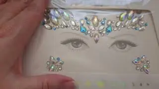 Face Body Jewels Self Adhesive Rhinestones Stickers Review, 6 Design Sheets + 1 Freestyle