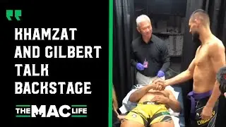 Khamzat Chimaev and Gilbert Burns talk backstage: 