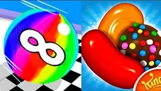 2048 | Ball Run Infinity vs Candy Crush Saga #cutiepie22yt