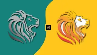 Adobe Illustrator Tutorial : Create Lion Face Vector Logo Sketch Adobe |Vector Logo  Design in 2024