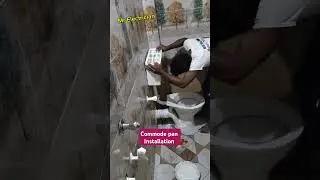 HOW TO INSTALL P-TRAP COMMODE AND FLUSH MEASUREMENT SYSTEM   #plumbing #viral #shortvideos #foryou