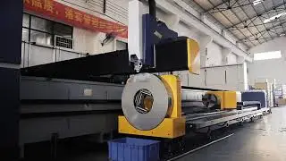 High power metal sheet and tube cutting machine with exchangable table HS G8025HE 35Q