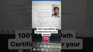 UiPath 100% бесплатные сертификаты Uipath для вашего резюме &mdash; ссылка в закреплённом комментарии