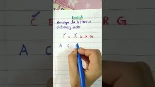 Arrange the letters in Dictionary order #shorts #short #youtubeshorts #ytshorts #trending