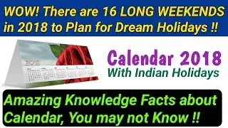 Calendar 2018 With Indian Holidays | Wow, there are 16 long weekends to Plan for Holiday in 2018