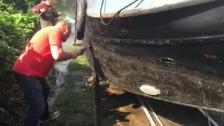 Narrow boat blacking 2