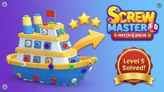 Screw Master 3D: Match & Solve Level 5 | Every Puzzle Solved!