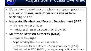 DoD Acquisiton Process Overview