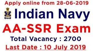 Indian Navy AA-SSR Recruitment 2019 | Indian Navy AA-SSR Vacancy | Employments Point