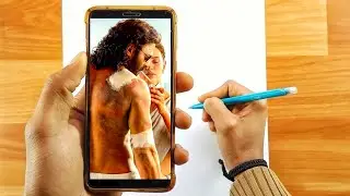 Spirit movie first look Prabhas drawing,  Outline Tutorial