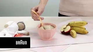 Recette pour b&eacute;b&eacute; | Pur&eacute;e pommes bananes avec Braun MQ523