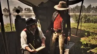 Micah shows Arthur how bootlicking is done - Red Dead Redemption 2