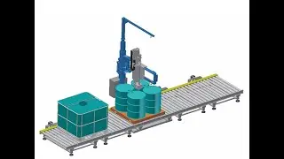 Ton barrel automatic filling machine with conveyor