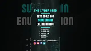 Best Subdomain Enumeration Tools #hackingtips #ethicalhacking #thecyberseed #tools