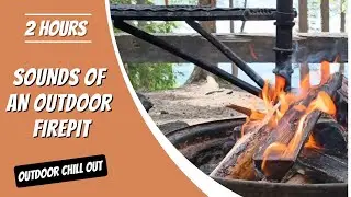 Outdoor Campfire Ambience 🔥 2 HOURS of Crackling Firepit Sounds for Stress Relief | Focus | Sleep