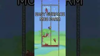 How To Make A Simple Surface Mob Farm in 90 Seconds - Terraria